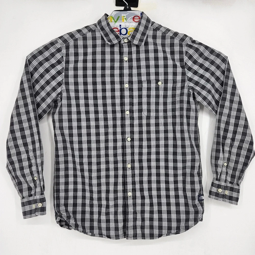 North Face Shirt Mens Medium Button Up‎ Plaid Casual Long Sleeve Preppy